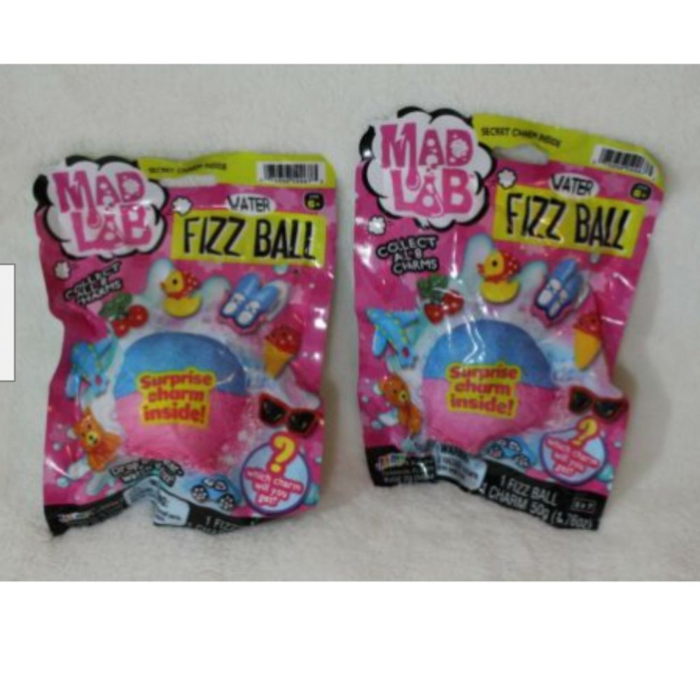 Mad Lab Fizz Ball Surprise Charm Inside Lot Of 2